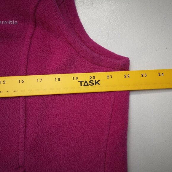 Columbia Sportswear Company Ladies Size XL Hot Pink Full Zip Fleece Vest - Picture 11 of 13